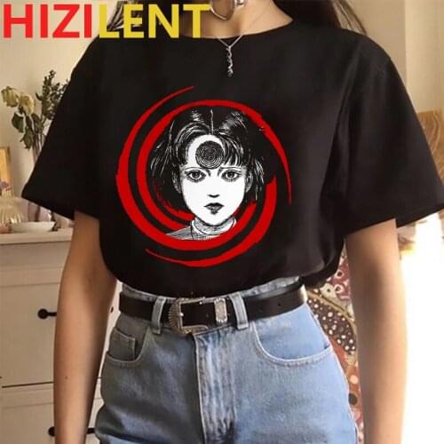 Junji Ito t-shirt t shirt men ulzzang grunge 2021 clothes harajuku kawaii graphic tees women