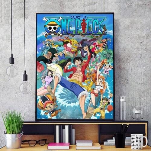 Classic Japanese Wall Art Canvas Painting Anime Picture Modern Poster For Living Room Scandinavian Cuadros Home Decor One Piece