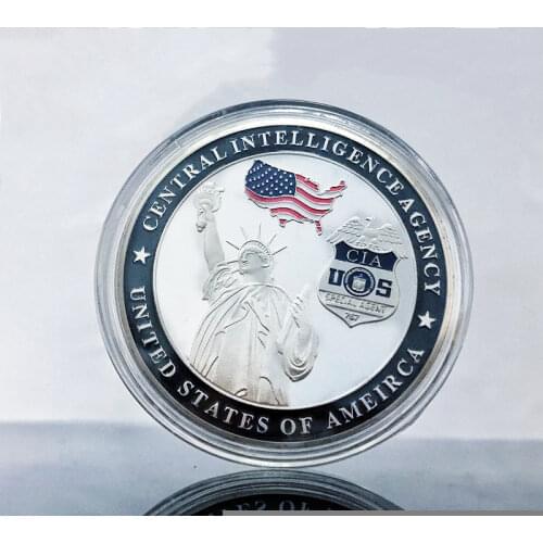 Hot Sale USA CIA CENTRAL INTELLIGENCE AGENCY We Are The Nations First Line of Defense Silent Warriors Silver Plated Coin