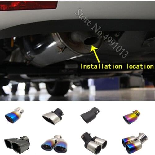 For Peugeot 408 2010-2013 car stickers body cover muffler exterior back end pipe dedicate exhaust tip tail outlet ornament 1pcs