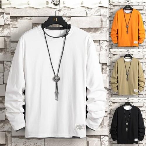 2021 New Mens Spring and Autumn Round Neck Sweatshirt Harajuku Plus Size Student Fashion Men Clothing Pullover Streetwear 4XL