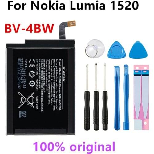Original BV-4BW 3500mAh Replacement Battery For Nokia Lumia 1520 MARS Phablet RM-937 Bea BV4BW Li-Polymer Batteries +Tools