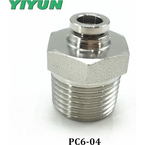 YIYUN Stainless steel PC connector PC4-M5 PC4-01 PC4-02 PC6-M5 PC6-01 PC6-02 PC6-03 PC8-01 PC8-02 PC8-03 PC8-04 PC10-01 PC10-02