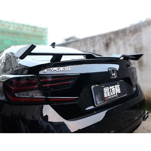 Car Styling High Quality ABS Plastic Gloss Black Color Rear Roof Spoiler Trunk Boot Lip Wing For Honda Accord 2018 2019