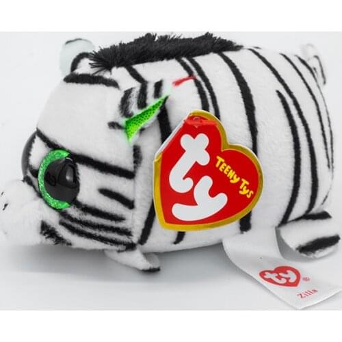 Ty Big eyes (Zira) plush doll mobile phone wipe Striped zebra plush toys collection boy girl birthday Christmas Gift 10cm