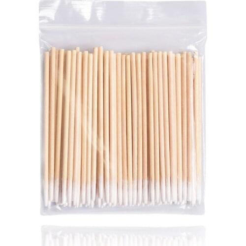 High Quality 300pcs Wooden Cotton Stick Swabs Buds For Cleaning The Ears Eyebrow Lips Eyeline Tattoo Makeup Cosmetics