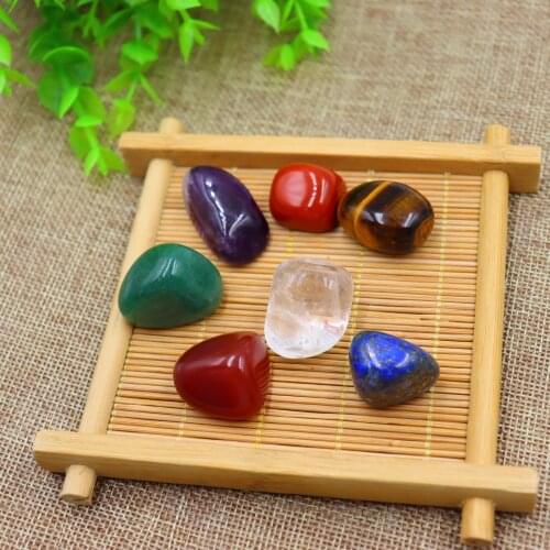 Yoga Power Stone Crystal Rough Stone Seven Chakra Prayer Spiritual Idea Stone Healing Degaussing Paperweight Center Home Decor