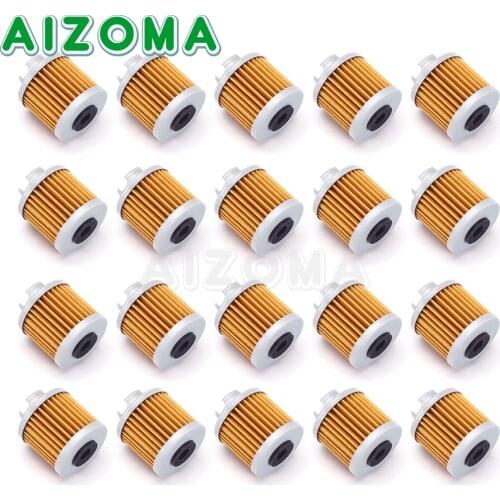 20 Pieces Yellow Motorcycle Oil Filter For Honda Takegawa & Kitaco TRX ATC125M YX150 YX160 Zongshen ZS190 Lifan 150 Engine Parts