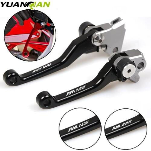 CNC For SUZUKI RM 125 RM 250 1996 1997 1998 1999 2000 2001 2002 2003 Gold Brake Clutch Lever Pivot Lever Have RM125 RM250 LOGO