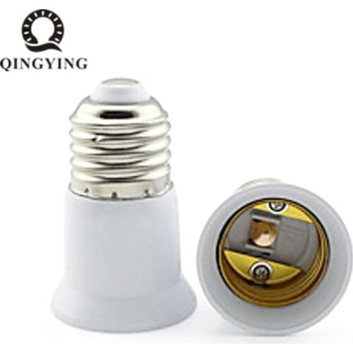 10pcs E27 to E27 Lengthen Lamp Holder 65mm Extender Bulb Lamp Bases Socket White Color Home Bulb Bases