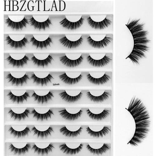 16 Pairs Multipack 3D Soft Mink Hair False Eyelashes Handmade Wispy Fluffy Long Lashes Natural Eye Makeup Tools Faux Eye Lashes