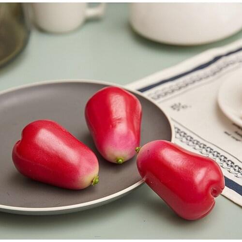 3pcs/lot Food Toy Wax Apple Fruit Vegetable Toy Model Simulation Food Early Educational Kid Pretend Play House Kitchen Toy