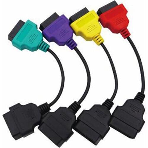 4pcs OBD2 For Fiat ECU Scan Diagnostic Cables MultiECUScan Adapter Bundle Fiatecuscan Connector Scanner Car Vehicle Repairing
