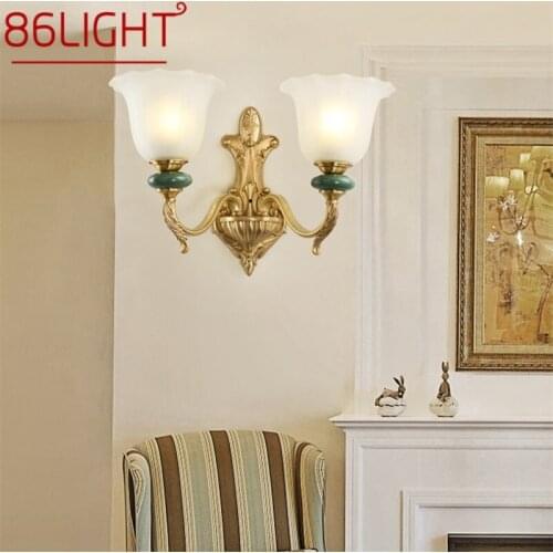 86LIGHT Modern Indoor Wall Lamps Fixture Brass Sconces Luxury Ceramic LED Home Decorative For Bedroom Living Room Dining Room