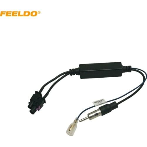 FEELDO 1PC Auto Aftermarket Radio FM Antenna Installation Male Adapter for Volkswagen/Audi/Ford/Citroen Connector Wire Cable