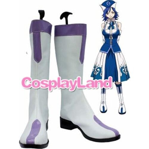 Fairy Tail Cosplay Juvia Lockser Cosplay Boots Shoes Anime Party Cosplay Boots Custom Made Women Shoes