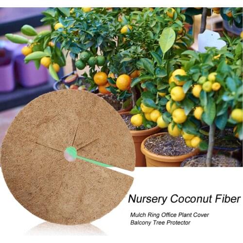 6pcs 20cm Coconut Mulch Cover Disc Plant Cover Coir Mat For Gardening Mulch Disks Frost Protect Cold Protect Winter Mulching