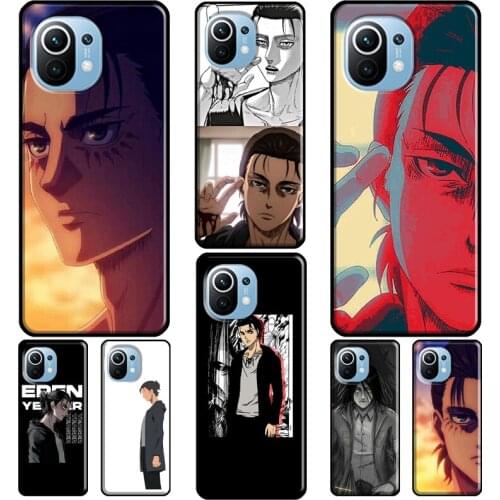 Eren Jaeger Attack On Titan For Xiaomi Mi 11 Ultra 9T 10T Pro Note 10 Lite Case For POCO X3 Pro M3 F2 F3 Phone Cover