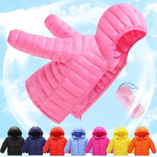 Childrens Fall & Winter Coat Boys & Girls Candy Colors Slim Cotton-Padded Jackets Baby Kids Thin Wadded Clothes Outerwear X163