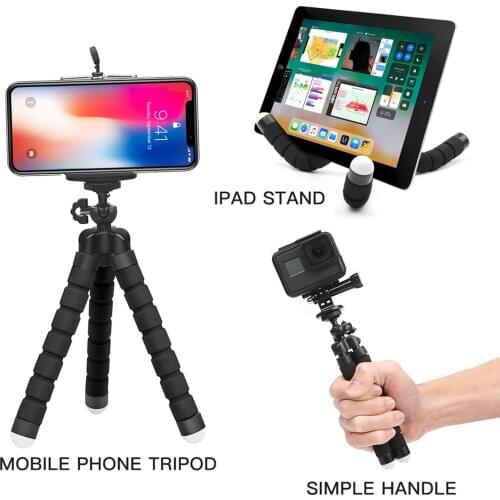 Mini Flexible Sponge Phone Tripod Premium Mobile Phone Tripod Stand Compatible For IPhone Samsung Xiaomi Huawei Smartphone#p3