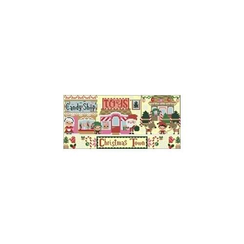 NN xiaoyi cotton self-matching cross stitch Cross stitch RS cotton comes with Christmas Town