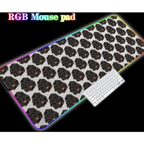 Rectangular Grid RGB Gaming Mouse Pad Luminous Mat Non-slip Player Gamer Rug Accessories Mouse Pad Desk Pad Xxl Extra Large CSGO