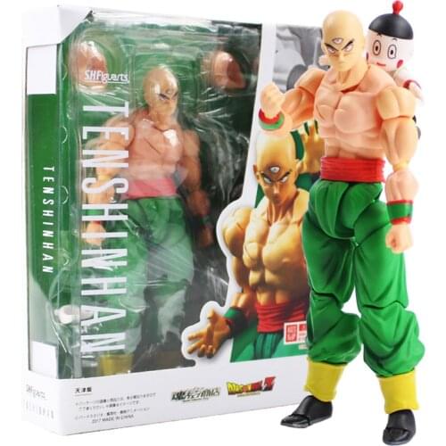 Anime Dragon Ball Tenshinhan Dolls SHF Figure Tien Shinhan Chiaotzu Collectible Figuarts Christmas Gift Toys For Children Adults