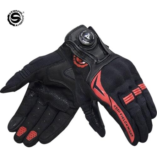 SFK Motorcycle Racing Gloves Full Finger Touch Screen Black Red Stylish Nylon Polyester Motorbike Riding Motocross Accessories