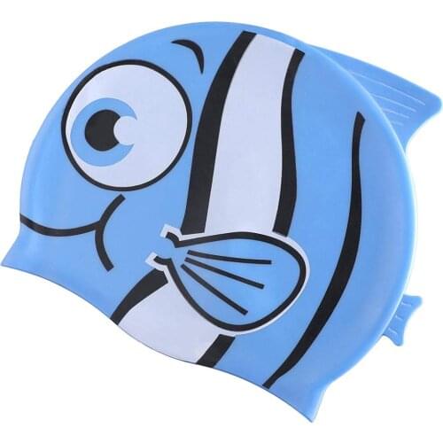 Cartoon Swimming Caps Girls Boys Children Ear Protect Silicone Waterproof Kids Piscina Lovely Fish Diving Hat Swim Pool Cap