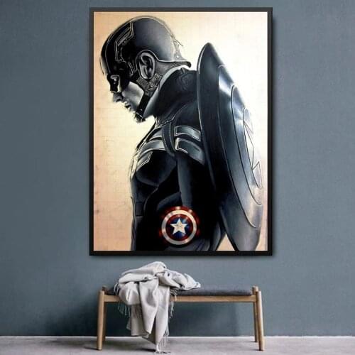 5D DIY Diamond Painting Marvel Captain America Poster Superhero Movie Diamond Mosaic Embroidery Cross Stitch Set Home Decor Gift