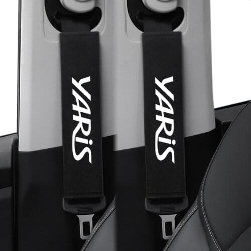 2pcs Car Seat Belt Pads Harness Shoulder Protection Strap Cushion Cover for Toyota yaris 2013 -2016 Yaris L 2017 -2019