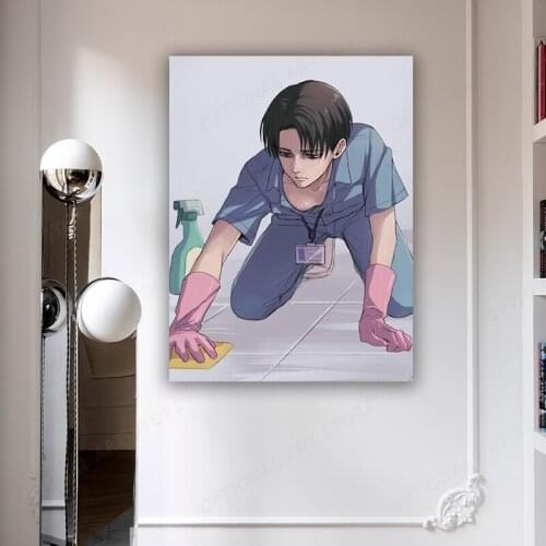 Wall Art Canvas Painting Attack On Titan HD Printed Japan Anime Pictures Home Decor Poster For Living Room Modular Frame