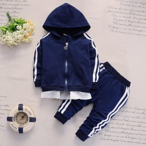 New Baby Casual Tracksuit Children Boy Girl Cotton Zipper Jacket Pants 2Pcs/Sets Kids Leisure Sport Suit Infant Clothing