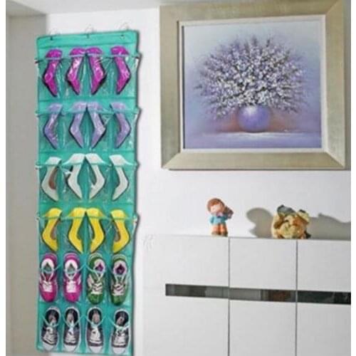 Shoe Space Door Hanging Organizer Rack Wall Bag Storage Closet Holder 24 Pocket