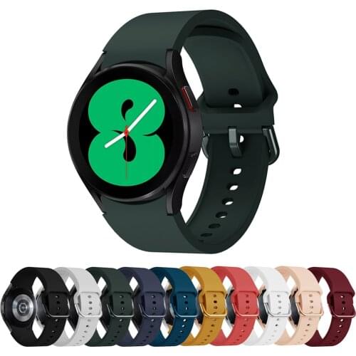 Sport Silicone Strap Compatible For Samsung Galaxy Watch4 44mm 40mm/Watch 4 Classic 46mm 42mm Wristband Replacement Bracelet