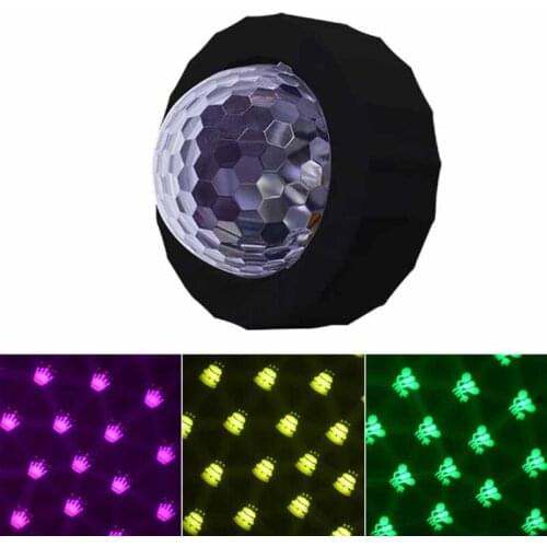 Stage Light Disco Ball Lamp Bright LED Crystal Flash Light Mini LED Voice Activated Lamp Three Lighting Mode F19A