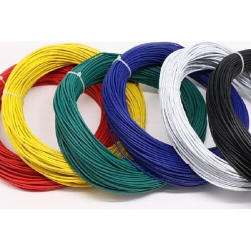 UL1332 PTFE Tinned Copper Wire 13AWG Plastic Insulated High Temperature Electron Cable Lamp DIY Line -5/10Meters