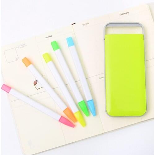 Candy Color Art Markers Plastic Highlighter Painting Drawing Gift for Stationery Art School Supplies Korean Stationery