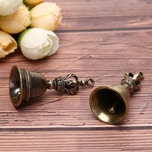 1 Pcs Brass Handicraft Drop Magic Bell Key Car Button Wind Bell Tibetan Bronze Bell Creative Gift Home Decoration Pendant
