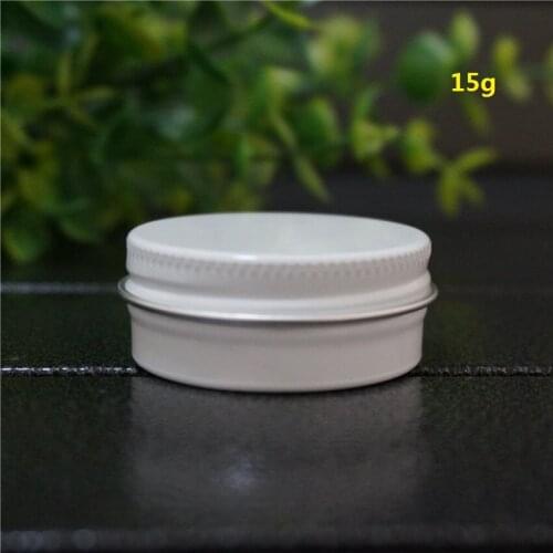 15g 10-200pcs 40*17mm white Empty Round Aluminum Box Metal Tin Cans 15ml white Cosmetic Cream Refillable Jar Tea Aluminum Pot