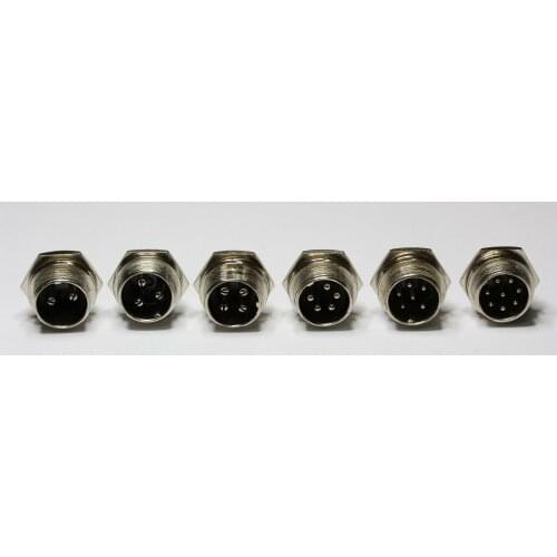 16mm GX16 Circular Aviation Connectors Plug & Socket 2P,3P,4P,5P,6P,8P Panel