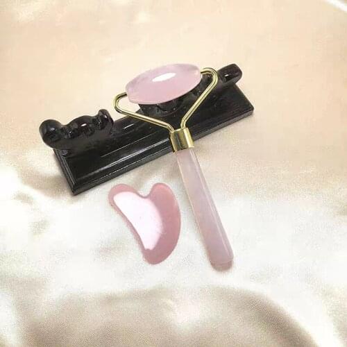 2pcs/set Face Spa Massage Neck Roller Gua Sha Scraper Board Face Lift Up Wrinkle Remover Body Slimming Massager Beauty Tool