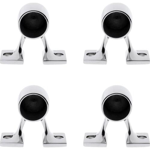 4Pcs Durable Marine Stainless Steel Boat Rail 25mm End Stanchion Support