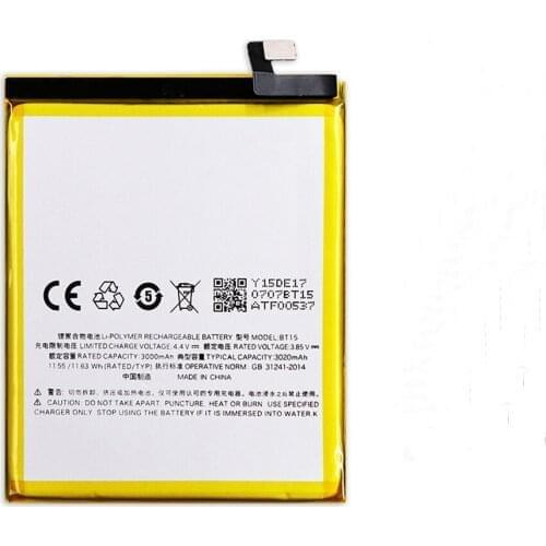 5pcs/lot 3020mAh BT15 High Quality Replacement Battery ForMEIZU M3S BT15 Smart Phone