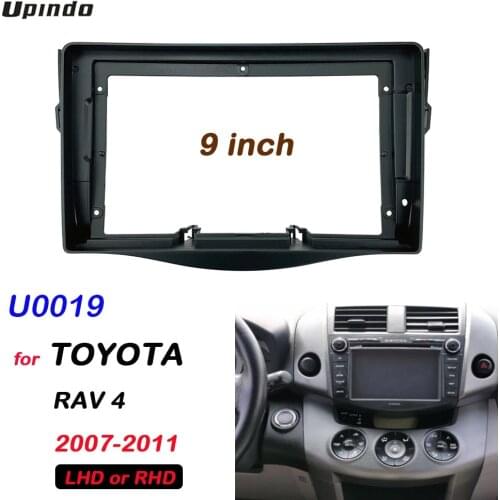 2din 9 Inch Car Radio Fascias for TOYOTA Rav4 2007-2011 Dashboard Frame Installation DVD gps mp5 Android Multimedia Player