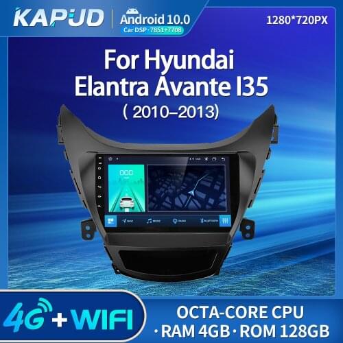 Kapud Android 10.0 Car Multimedia Player For Hyundai Elantra 2010-2013 IX35 Radio 9" Stereo BT GPS Wifi Octa-Core Navigation