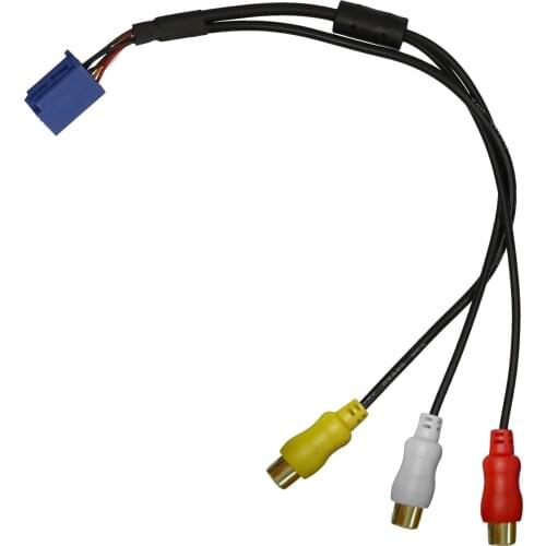 Car RCA Adapter VTR Cable 6 Pin Blue A/V Port Replacement for Toyota