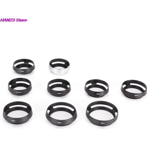 New Black Metal Camera Lens Hood For FOR Leica Canon Nikon Lens 37 39 40.5 43 46 49 52 55 58 62 67 Mm