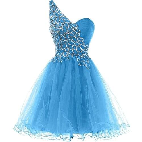 CharmingBridal Womens One Shoulder Dresses