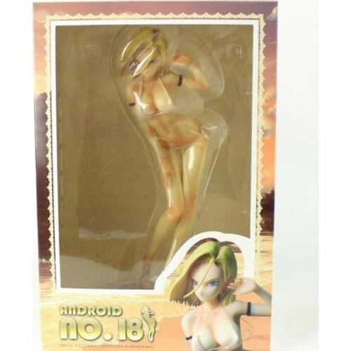 28CM Anime Figure Android 18 Figurine Lazuli Beach Swimsuit Version PVC Model Figure